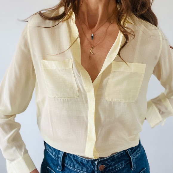 Anne Taylor Silk Gingham Blouse - Picture 1 of 3